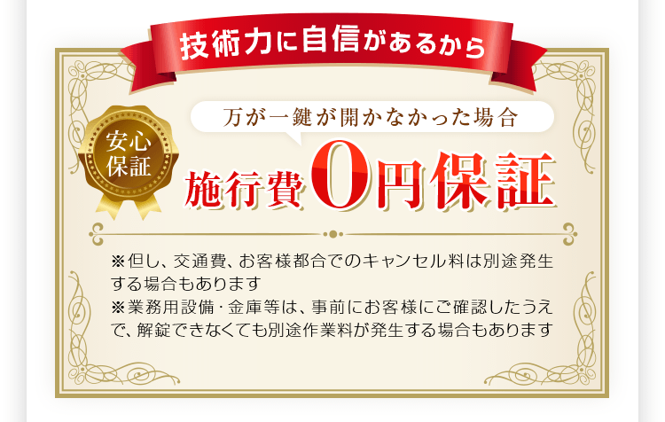 施行費0円保証