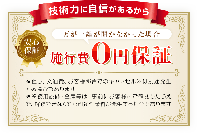 施行費0円保証